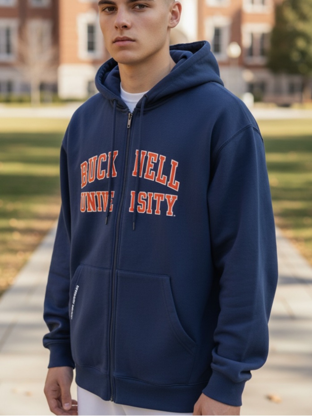 Bucknell University Under Armour blue zip up jacket